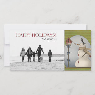 Christmas Snowman Photo Cards