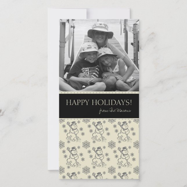 Christmas Snowman Photo Cards (Front)