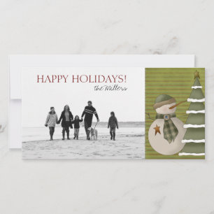 Christmas Snowman Photo Cards
