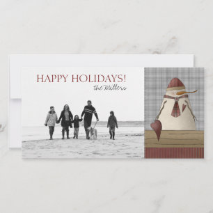 Christmas Snowman Photo Cards
