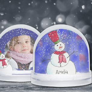 Christmas Snowman Photo Snowglobe