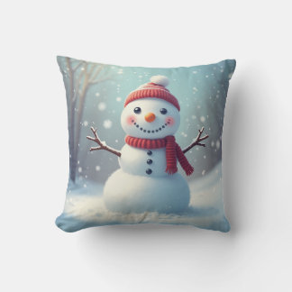 Christmas Snowman Pillow