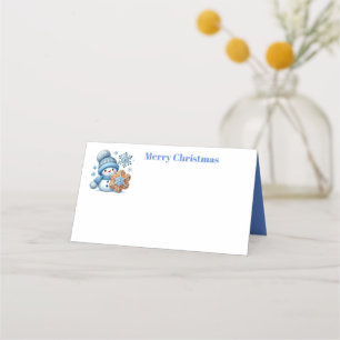 Christmas Snowman Place Card