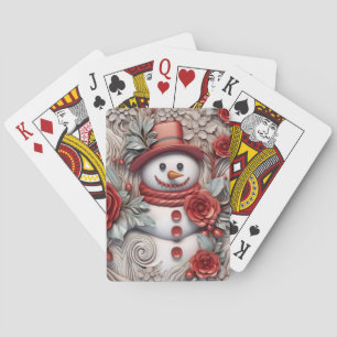 Christmas Snowman Playing Cards