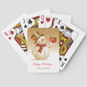 Christmas Snowman Playing Cards