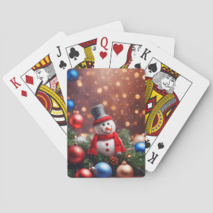 Christmas Snowman Playing Cards