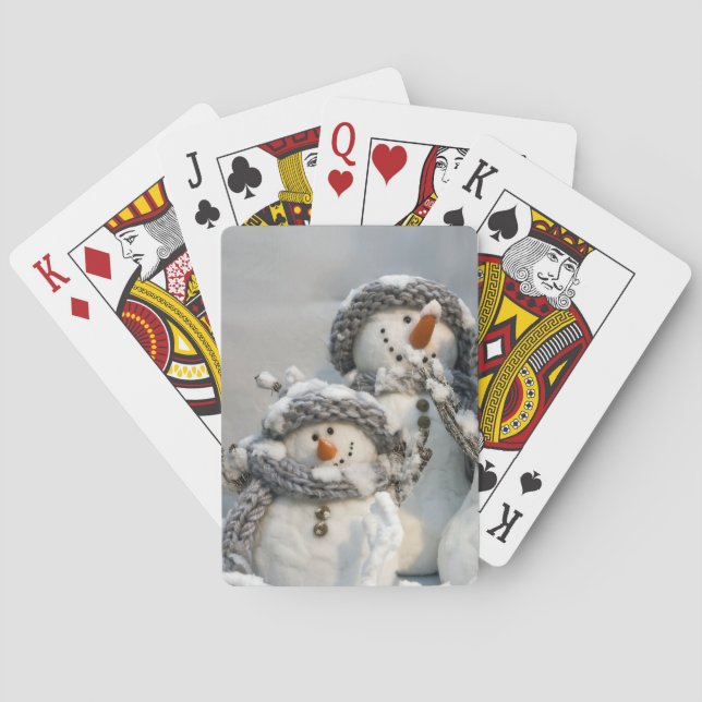 Christmas snowman playing cards (Back)