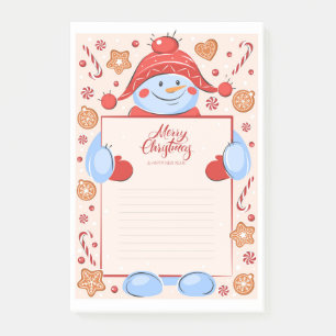 Christmas Snowman Post-it Notes