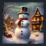 Christmas Snowman Poster<br><div class="desc">christmas snowman poster</div>
