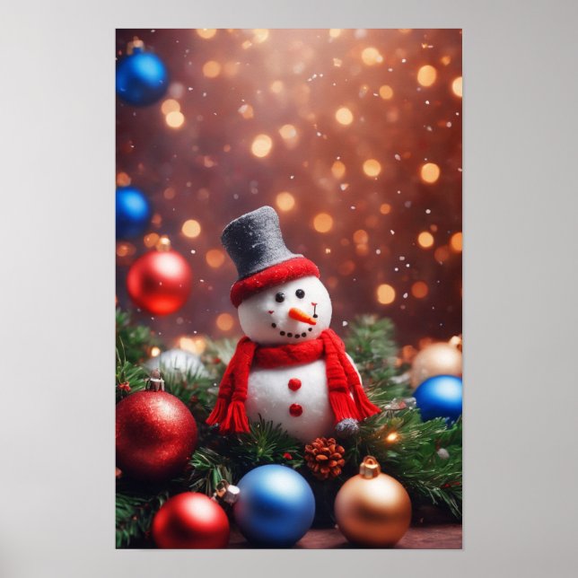 Christmas Snowman Poster (Front)