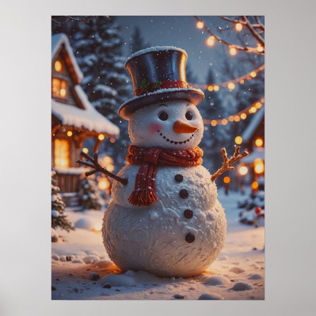 Christmas Snowman Poster (Front)