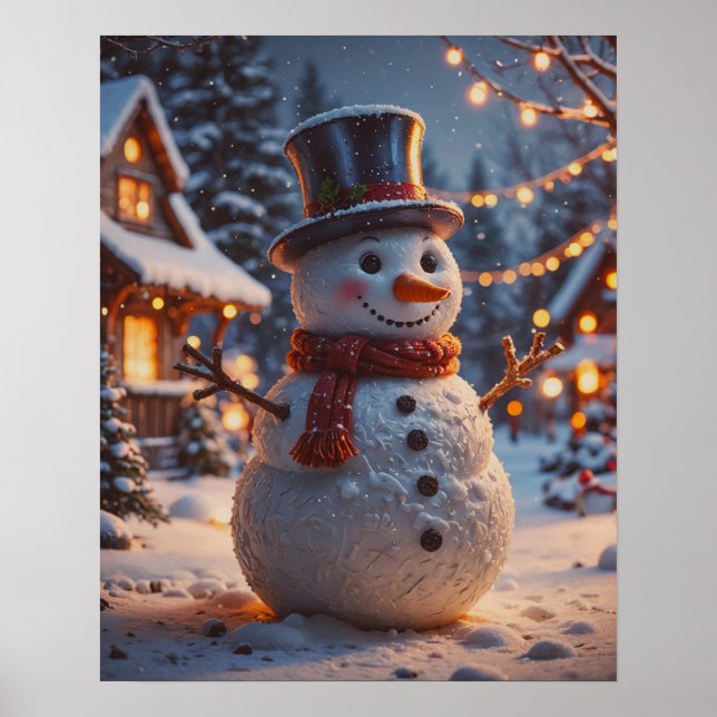 Christmas Snowman Poster (Front)