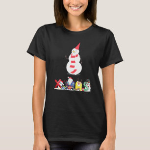 Christmas Snowman Pug Holiday Pajama Xmas 2021 T-Shirt