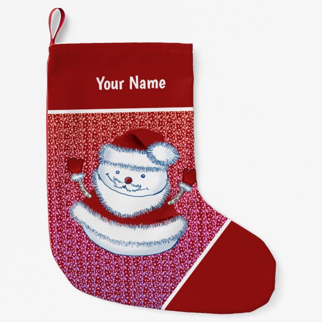 Christmas Snowman Santa  christmas stocking (Front)