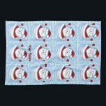Christmas Snowman Santa  Tea Towel<br><div class="desc">Snowman Santa  kitchen towel  by ArtMuvz Illustration. Matching snowman apparel,  t-shirts,  gifts. Snowman t-shirt,  xmas gifts and winter apparel.  . To personalise add your name or add text instead. Customise this  Snowman Santa kitchen towel   to make it uniquely yours or to give as a personalised</div>