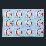 Christmas Snowman Santa  Tea Towel<br><div class="desc">Snowman Santa  kitchen towel  by ArtMuvz Illustration. Matching snowman apparel,  t-shirts,  gifts. Snowman t-shirt,  xmas gifts and winter apparel.  . To personalise add your name or add text instead. Customise this  Snowman Santa kitchen towel   to make it uniquely yours or to give as a personalised</div>