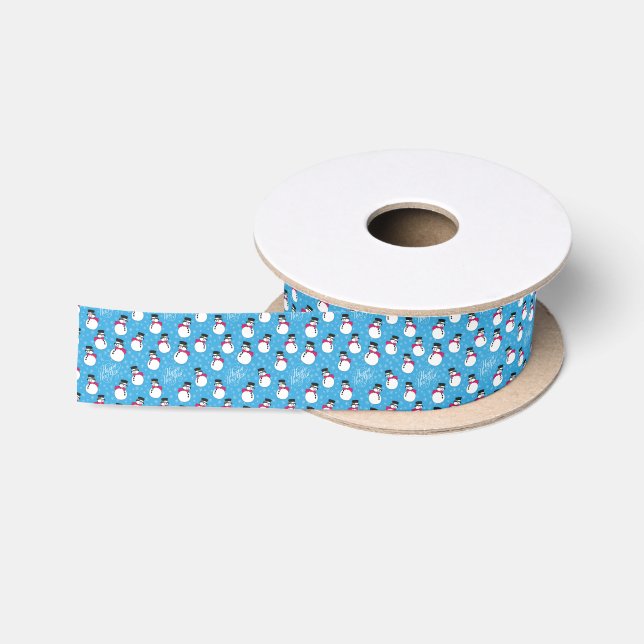 Christmas snowman satin ribbon (Spool)