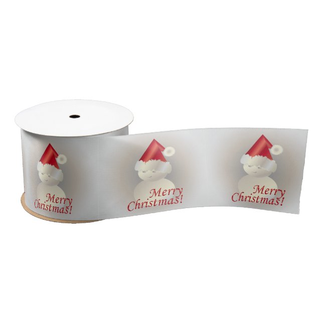 Christmas Snowman Satin Ribbon (Spool)
