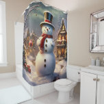 Christmas Snowman Shower Curtain<br><div class="desc">christmas snowman shower curtain</div>