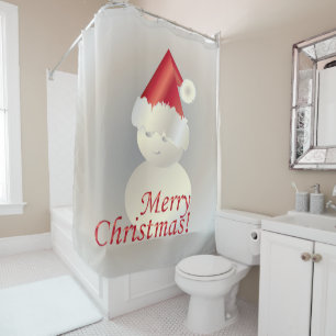 Christmas Snowman Shower Curtain
