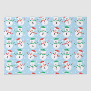Christmas Snowman Snowflake Pattern Tissue Paper
