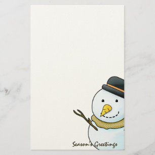 Christmas Snowman Stationery