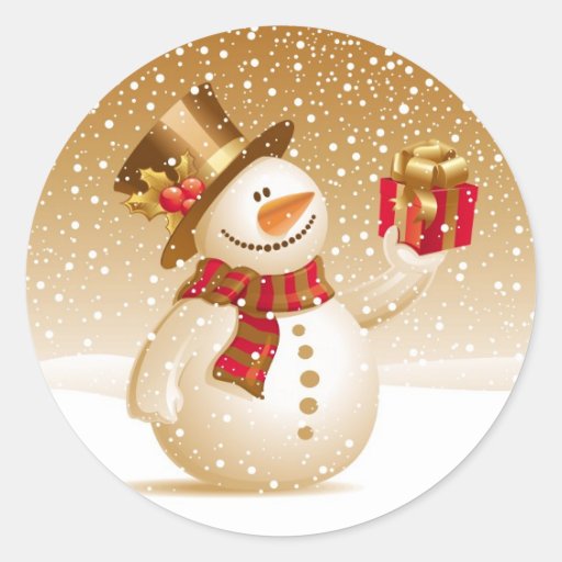 Image of Christmas Snowman Sticker