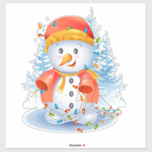 Christmas Snowman Sticker