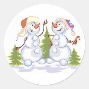 Christmas snowman sticker