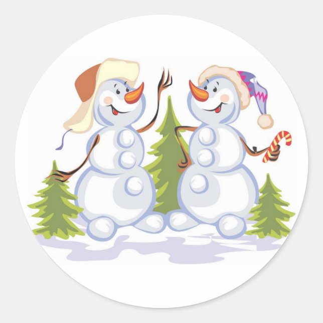 Christmas snowman sticker (Front)