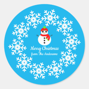Christmas Snowman Stickers