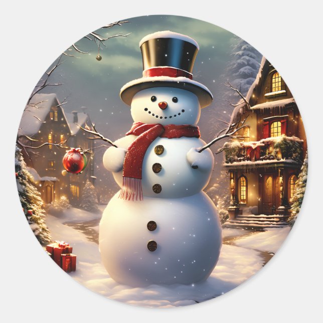 Christmas Snowman Stickers (Front)