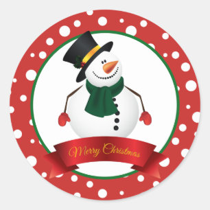 Christmas Snowman Stickers