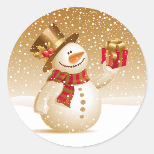 Christmas Snowman Stickers