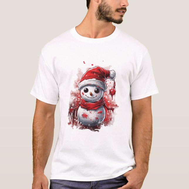 Christmas snowman T-Shirt (Front)