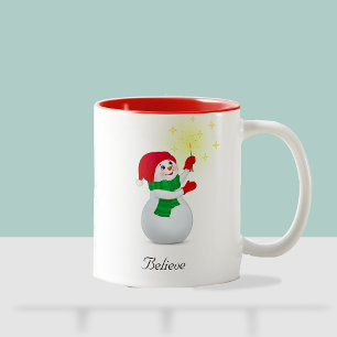 Christmas Snowman  T-Shirt Two-Tone Coffee Mug
