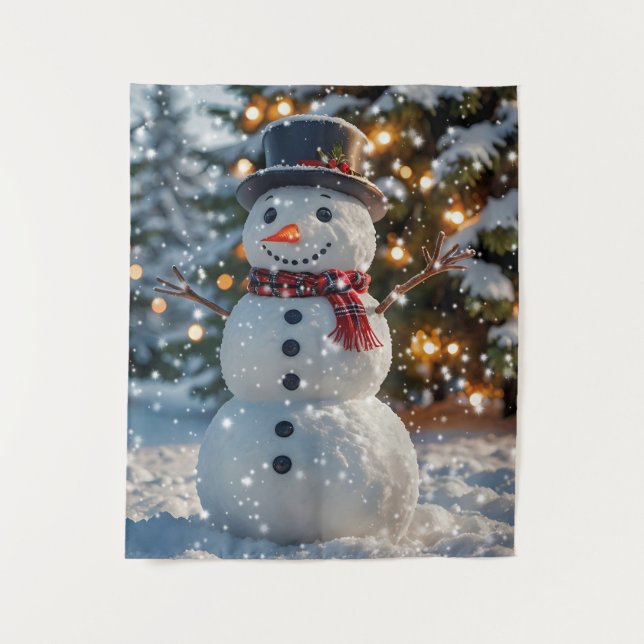 Christmas Snowman Tapestry (Front)