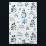 Christmas Snowman  Tea Towel<br><div class="desc">Christmas Snowman kitchen towel</div>