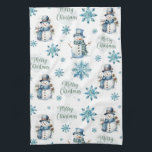 Christmas Snowman  Tea Towel<br><div class="desc">Christmas Snowman kitchen towel</div>