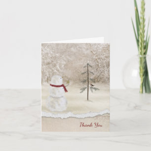 Christmas Snowman-Thank You Thank You Card