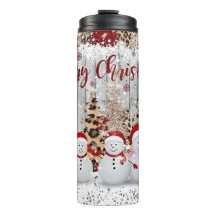 Christmas Snowman Thermal Tumbler