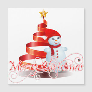Christmas Snowman Thin Magnetic Card