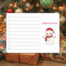 Christmas Snowman Things To Do Custom Text