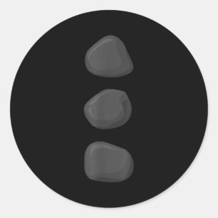 Christmas Snowman Three Black Buttons Xmas Costume Classic Round Sticker