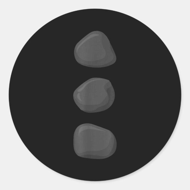 Christmas Snowman Three Black Buttons Xmas Costume Classic Round Sticker (Front)