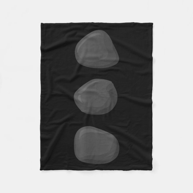 Christmas Snowman Three Black Buttons Xmas Costume Fleece Blanket (Front)