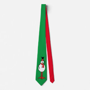 Christmas Snowman Tie