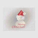 Christmas Snowman Tissue Paper<br><div class="desc">White gold Snowman with Santa's hat</div>