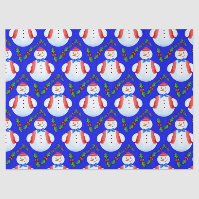christmas snowman tissue paper (Front)