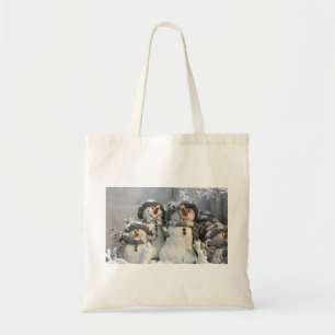 Christmas snowman tote bag